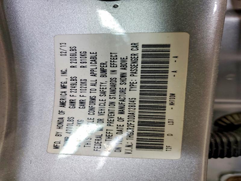 Aukcja sprzedaży 2013 Honda Accord, vin: 1HGCR2F30DA128045, numer aukcji: 55075316