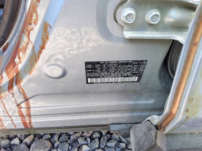 59178916 :رقم المزاد ، 4S4WMAFD7L3449219 vin ، 2020 Subaru Ascent مزاد بيع
