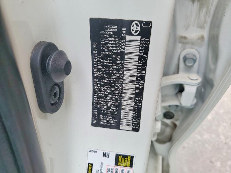 2021 Toyota Corolla მანქანა იყიდება აუქციონზე, vin: 5YFS4MCEXMP086134, აუქციონის ნომერი: 56448676