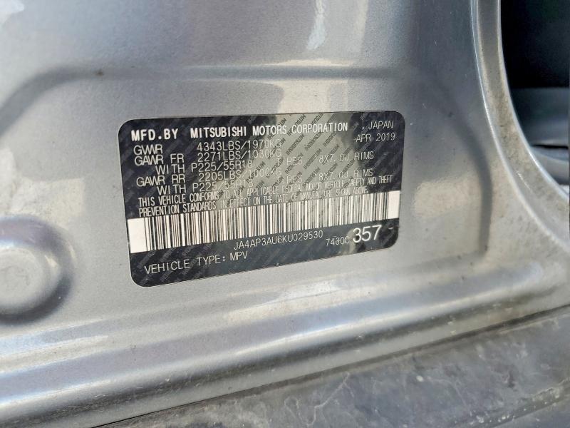 58966876 :رقم المزاد ، JA4AP3AU6KU029530 vin ، 2019 Mitsubishi Outlander Sport مزاد بيع