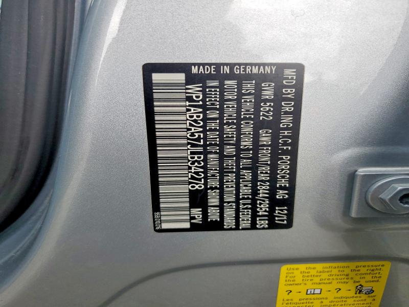 Aukcja sprzedaży 2018 Porsche Macan, vin: WP1AB2A57JLB34278, numer aukcji: 97682315