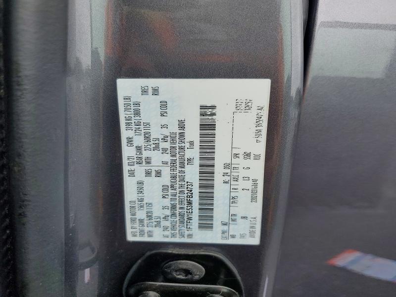 Продажа на аукционе авто 2021 Ford F150, vin: 1FTFW1E53MFB24737, номер лота: 57739346