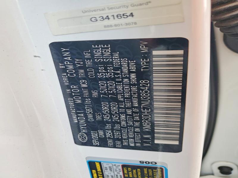 58304816 :رقم المزاد ، KM8R3DHE7NU385428 vin ، 2022 Hyundai Palisade مزاد بيع