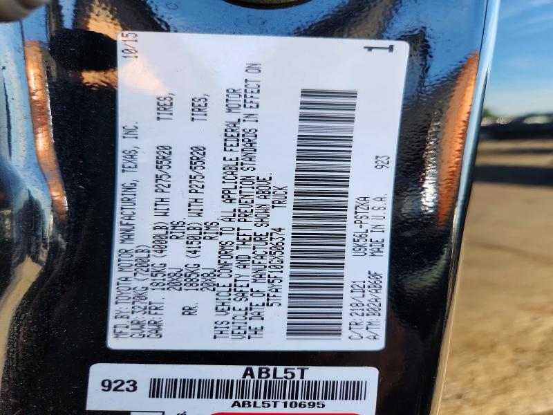 Продажа на аукционе авто 2016 Toyota Tundra, vin: 5TFAY5F10GX506374, номер лота: 55777146
