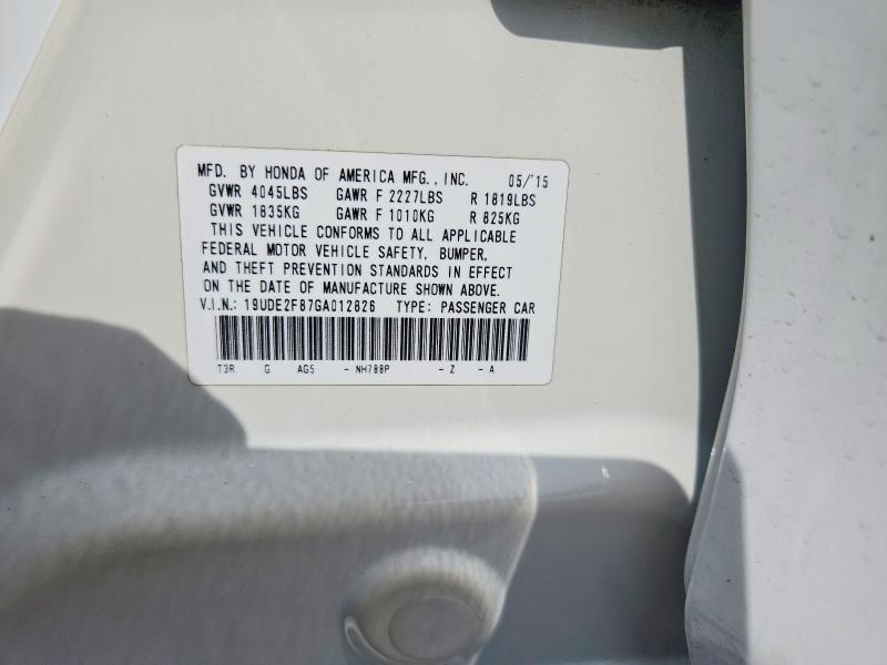 Aukcja sprzedaży 2016 Acura Ilx, vin: 19UDE2F87GA012826, numer aukcji: 56619466