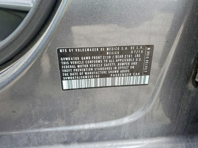 Aukcja sprzedaży 2016 Volkswagen Jetta, vin: 3VWD67AJ3GM205140, numer aukcji: 57904076