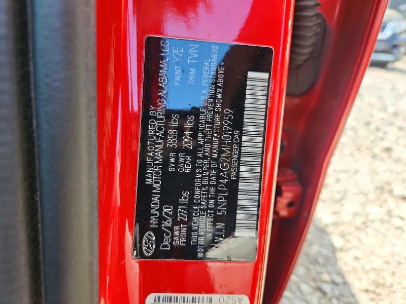 2021 Hyundai Elantra მანქანა იყიდება აუქციონზე, vin: 5NPLP4AG2MH019959, აუქციონის ნომერი: 56513846