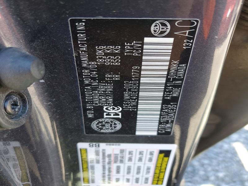 56151216 :رقم المزاد ، 2T1KE40EX9C011779 vin ، 2009 Toyota Corolla Matrix مزاد بيع
