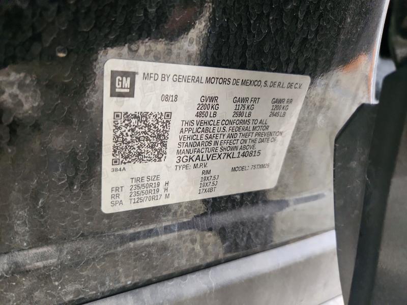 2019 Gmc Terrain მანქანა იყიდება აუქციონზე, vin: 3GKALVEX7KL140815, აუქციონის ნომერი: 56224196