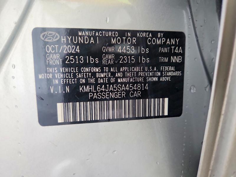 2025 Hyundai Sonata მანქანა იყიდება აუქციონზე, vin: KMHL64JA5SA454814, აუქციონის ნომერი: 55875796