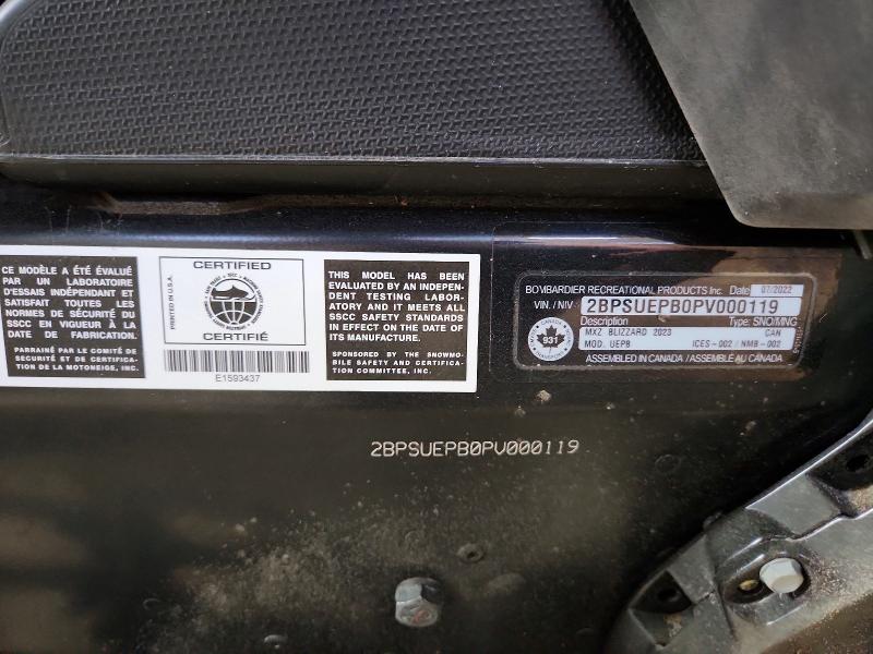 Продаж на аукціоні авто 2023 Ski Doo 599 Cc, vin: 2BPSUEPB0PV000119, номер лоту: 55004216