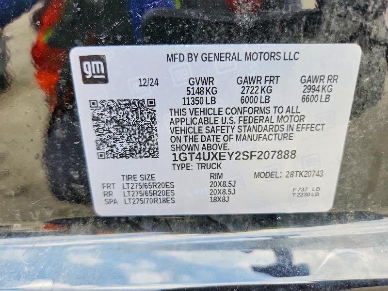 Продажа на аукционе авто 2025 Gmc Sierra, vin: 1GT4UXEY2SF207888, номер лота: 58796576