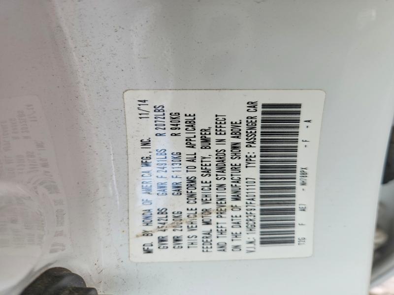 Aukcja sprzedaży 2015 Honda Accord, vin: 1HGCR3F97FA011107, numer aukcji: 57360416
