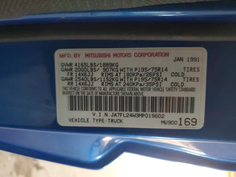 Auction sale of the 1991 Mitsubishi Mighty Max / S, vin: JA7FL24W3MP019602, lot number: 55836766