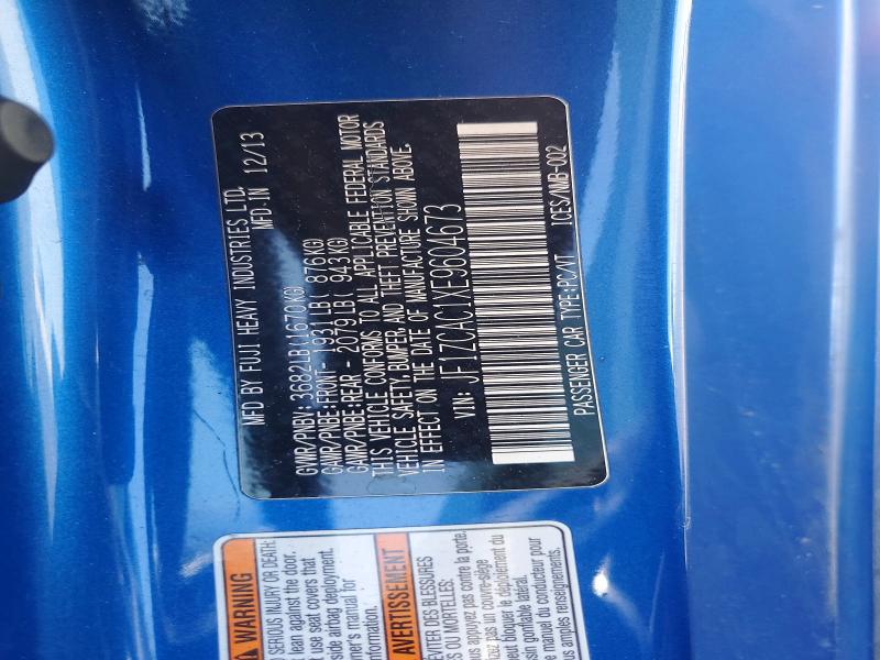 Aukcja sprzedaży 2014 Subaru Brz, vin: JF1ZCAC1XE9604673, numer aukcji: 56504016
