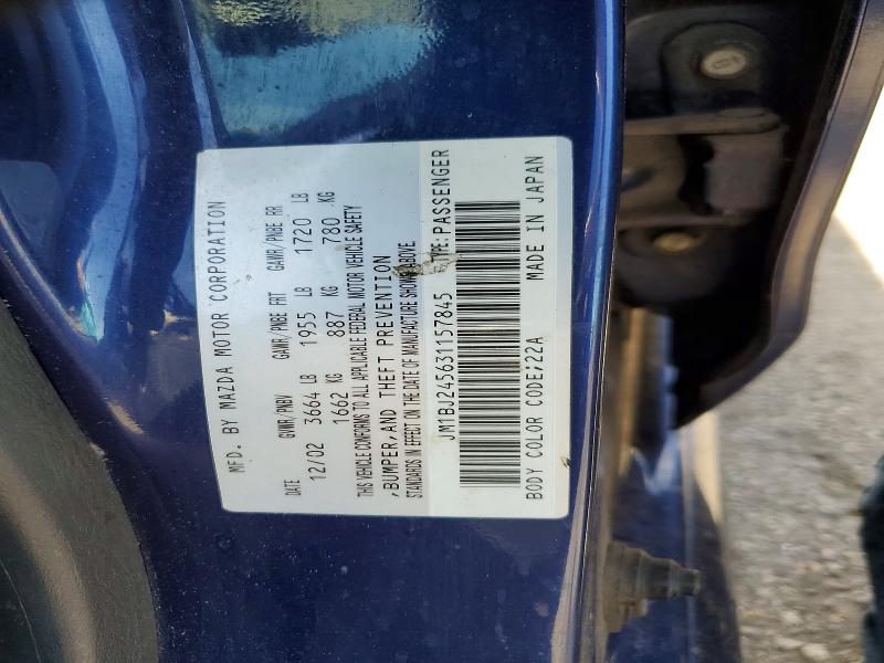 Продажа на аукционе авто 2003 Mazda Protege, vin: JM1BJ245631157845, номер лота: 57237336
