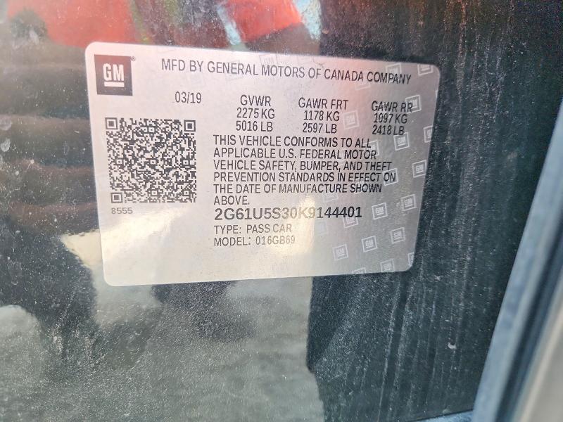 Продаж на аукціоні авто 2019 Cadillac Xts, vin: 2G61U5S30K9144401, номер лоту: 59344956