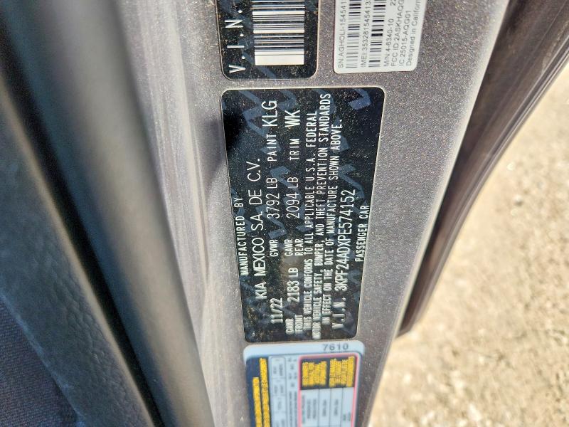 Продаж на аукціоні авто 2023 Kia Forte, vin: 3KPF24ADXPE574152, номер лоту: 58433656
