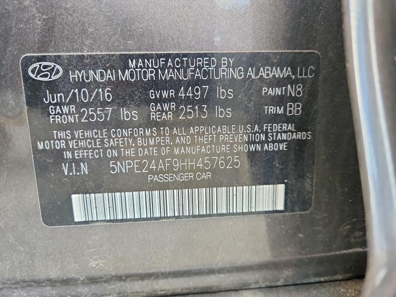 Продаж на аукціоні авто 2017 Hyundai Sonata, vin: 5NPE24AF9HH457625, номер лоту: 55682646