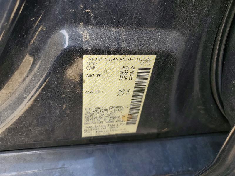 Продаж на аукціоні авто 2015 Nissan Altima, vin: 1N4AL3AP3FN384477, номер лоту: 56886626