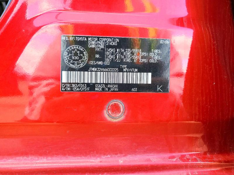 Продажа на аукционе авто 2006 Toyota Rav4, vin: JTMBK32V666002225, номер лота: 56030876