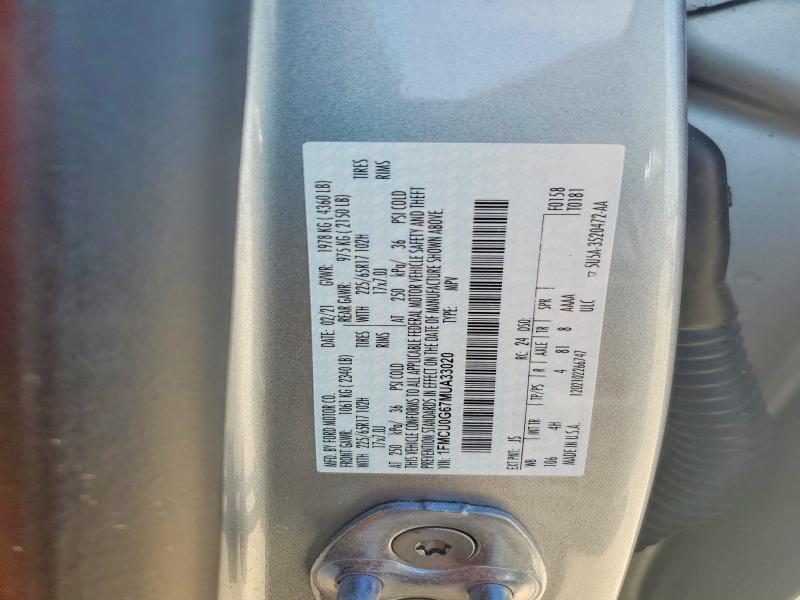 Продаж на аукціоні авто 2021 Ford Escape, vin: 1FMCU0G67MUA33020, номер лоту: 57088526