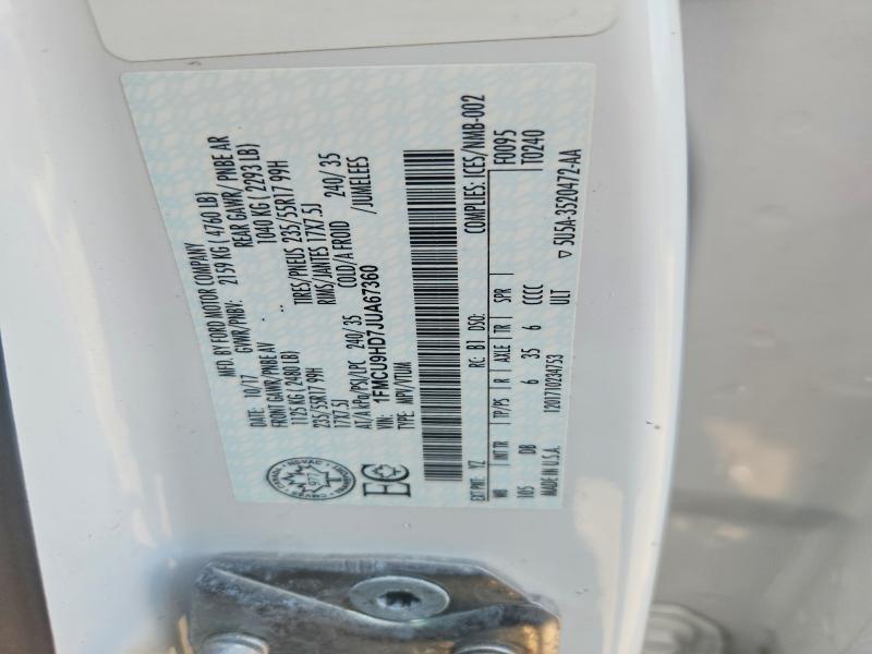56435556 :رقم المزاد ، 1FMCU9HD7JUA67360 vin ، 2018 Ford Escape مزاد بيع