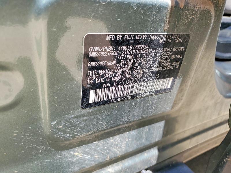 Продажа на аукционе авто 2015 Subaru Forester, vin: JF2SJADC6FH505679, номер лота: 55372716