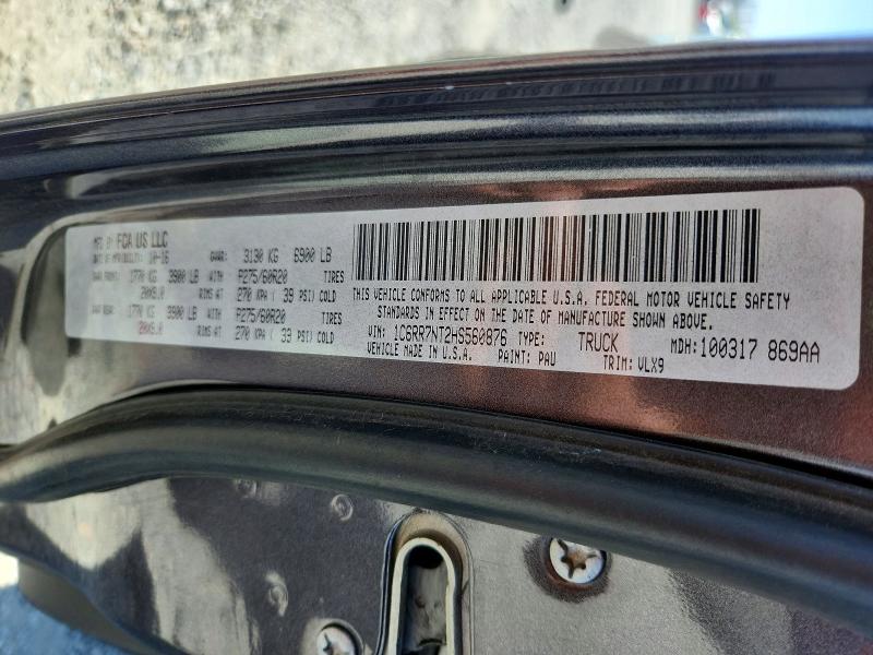 55927036 :رقم المزاد ، 1C6RR7NT2HS560876 vin ، 2017 Ram 1500 مزاد بيع