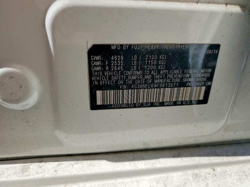 Aukcja sprzedaży 2015 Subaru Legacy, vin: 4S3BNEL69F3013571, numer aukcji: 57554446
