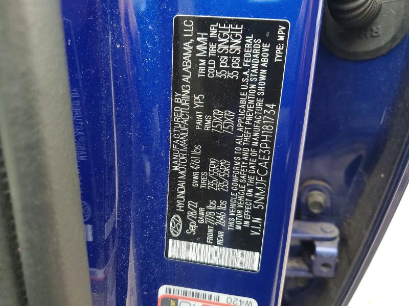 Продажа на аукционе авто 2023 Hyundai Tucson, vin: 5NMJFCAE3PH181734, номер лота: 56567956