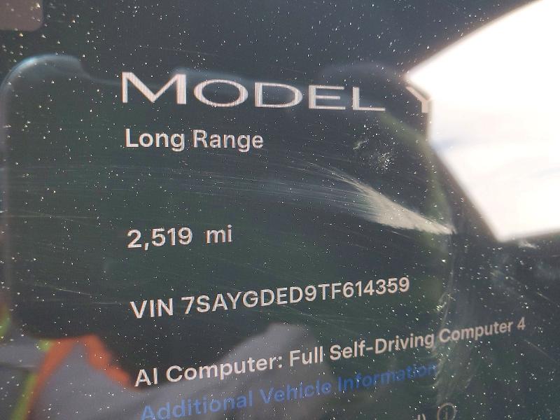 Aukcja sprzedaży 2026 Tesla Model Y, vin: 7SAYGDED9TF614359, numer aukcji: 56539936