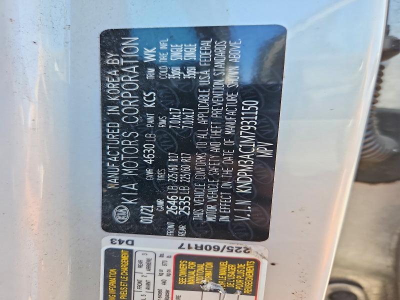 57079826 :رقم المزاد ، KNDPM3AC1M7931150 vin ، 2021 Kia Sportage مزاد بيع