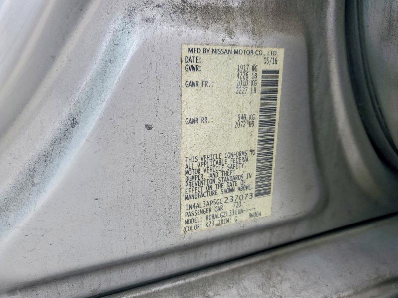 Продаж на аукціоні авто 2016 Nissan Altima, vin: 1N4AL3AP5GC237073, номер лоту: 57299716