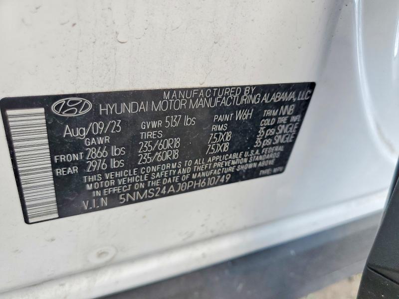 Продажа на аукционе авто 2023 Hyundai Santa Fe, vin: 5NMS24AJ0PH610749, номер лота: 57940256