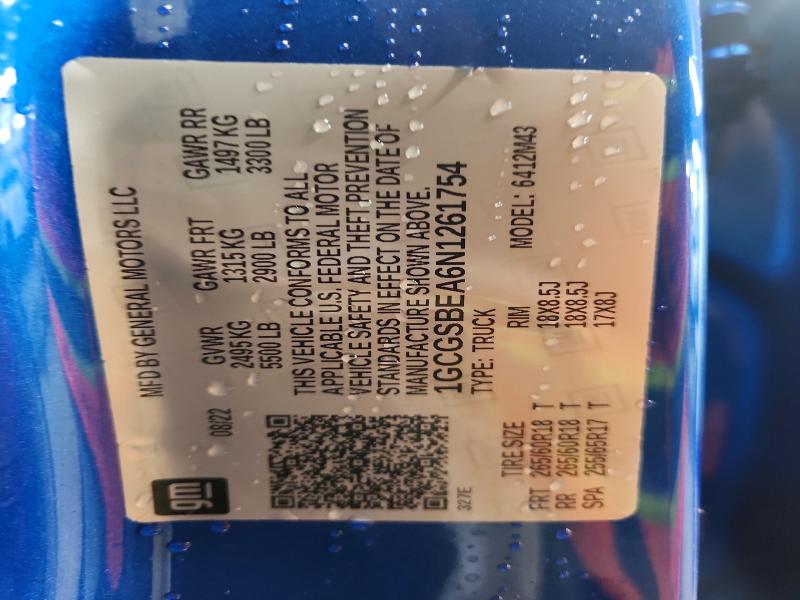 Aukcja sprzedaży 2022 Chevrolet Colorado, vin: 1GCGSBEA6N1261754, numer aukcji: 57629776