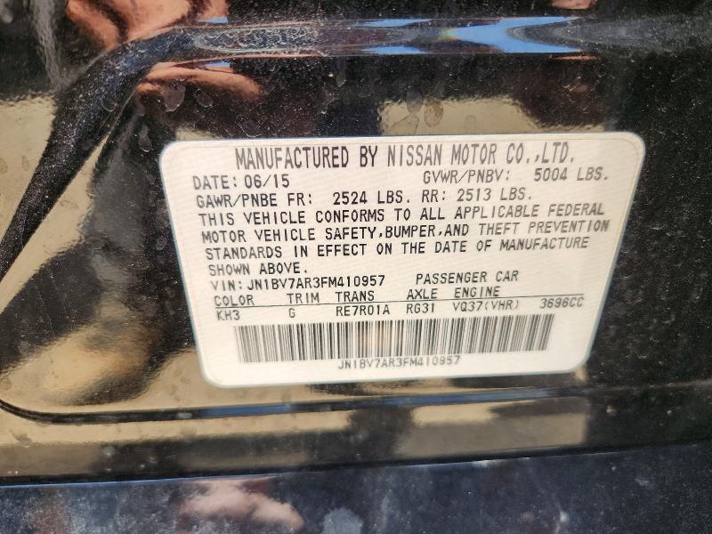 Aukcja sprzedaży 2015 Infiniti Q50, vin: JN1BV7AR3FM410957, numer aukcji: 56100386