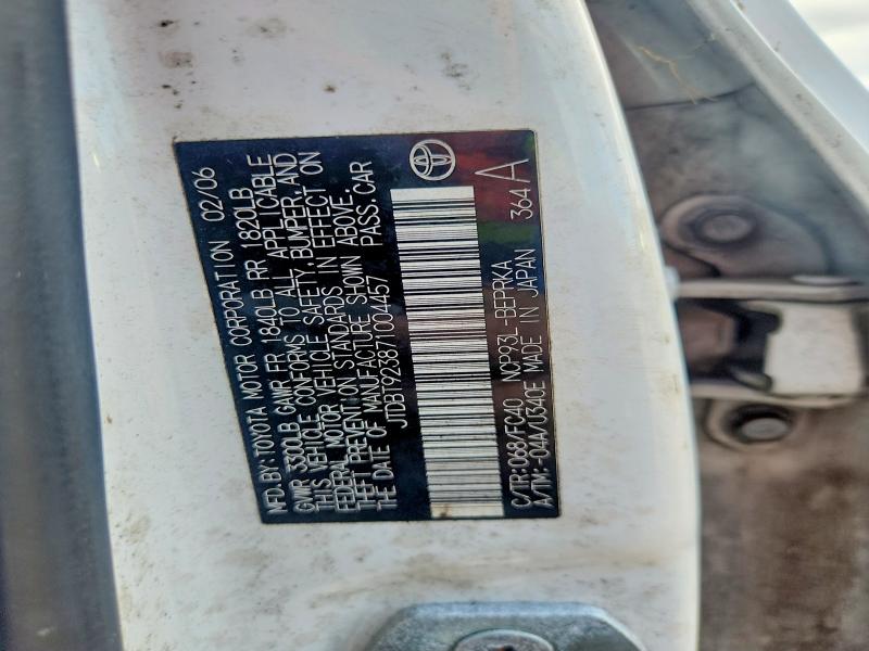 Продаж на аукціоні авто 2007 Toyota Yaris, vin: JTDBT923871004457, номер лоту: 56546266