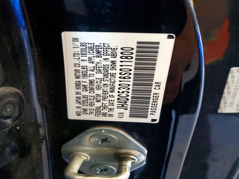 2006 Acura Rsx მანქანა იყიდება აუქციონზე, vin: JH4DC53016S011800, აუქციონის ნომერი: 58746816