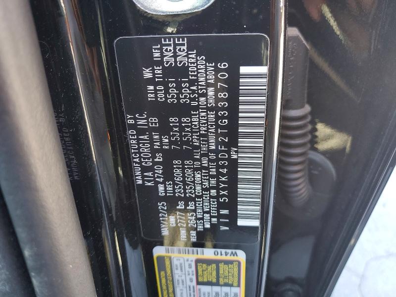 Продажа на аукционе авто 2026 Kia Sportage, vin: 5XYK43DF2TG338706, номер лота: 56261606