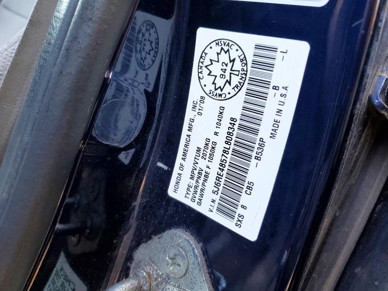 Продаж на аукціоні авто 2008 Honda Cr-v, vin: 5J6RE48578L808348, номер лоту: 55769256
