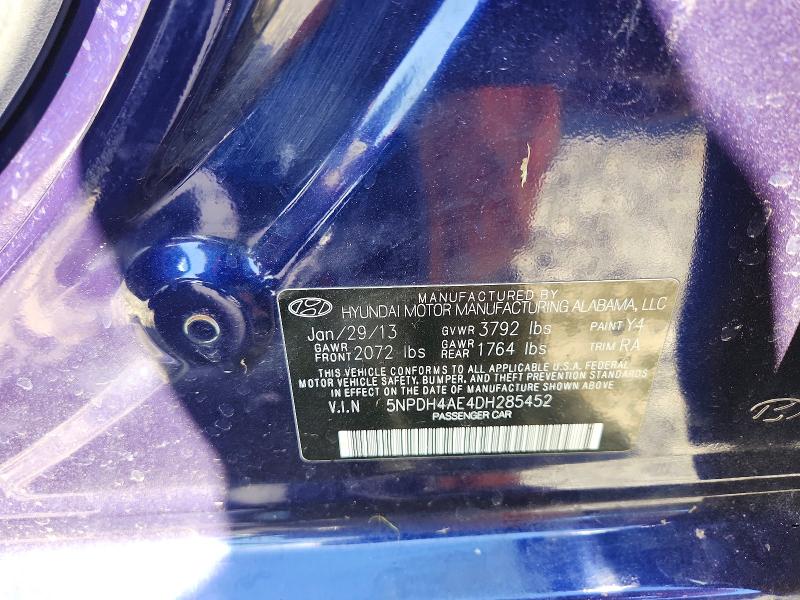 Продаж на аукціоні авто 2013 Hyundai Elantra, vin: 5NPDH4AE4DH285452, номер лоту: 56816816