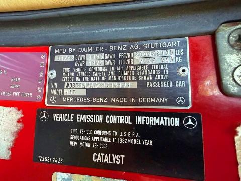73342235 :رقم المزاد ، WDBBA45A6CB013194 vin ، 1982 Mercedes-benz 380 مزاد بيع
