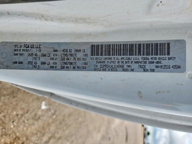 Продажа на аукционе авто 2020 Ram 2500, vin: 3C6MR5AJXLG142486, номер лота: 56516606