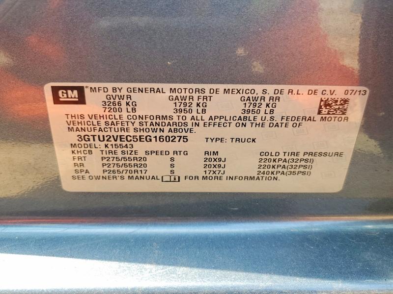 Aukcja sprzedaży 2014 Gmc Sierra, vin: 3GTU2VEC5EG160275, numer aukcji: 57687936
