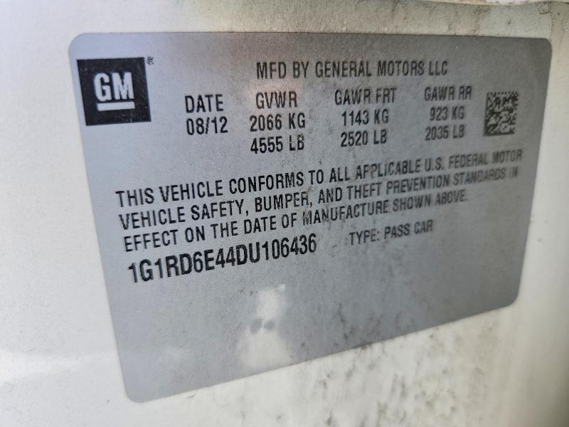 2013 Chevrolet Volt მანქანა იყიდება აუქციონზე, vin: 1G1RD6E44DU106436, აუქციონის ნომერი: 55655776