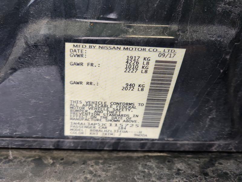 55713766 :رقم المزاد ، 1N4AL3AP5JC115725 vin ، 2018 Nissan Altima مزاد بيع