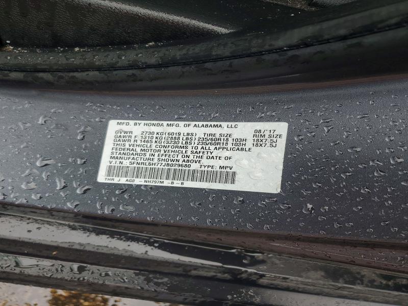Продажа на аукционе авто 2018 Honda Odyssey, vin: 5FNRL6H77JB029680, номер лота: 59101336