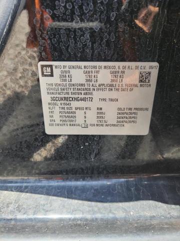 Продажа на аукционе авто 2017 Chevrolet Silverado, vin: 3GCUKRECXHG440172, номер лота: 55608946