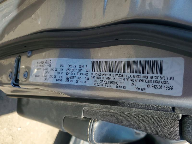 55302666 :رقم المزاد ، 1C4PJMCB7GW310895 vin ، 2016 Jeep Cherokee مزاد بيع